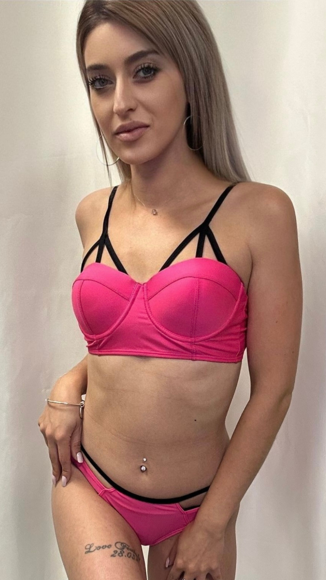 Maillot de bain deux pièces rose