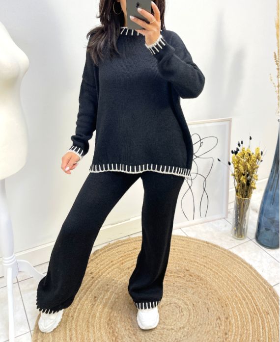 ENSEMBLE SURPIQURE PULLOVER + PANTALON