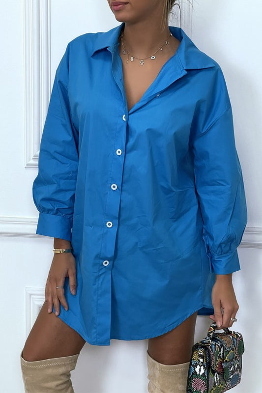 Chemise bleue en coton %