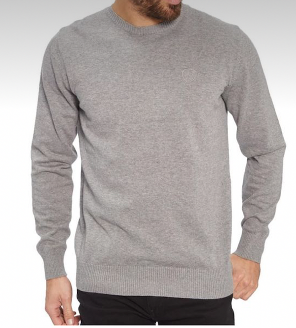 Pull col rond Gris